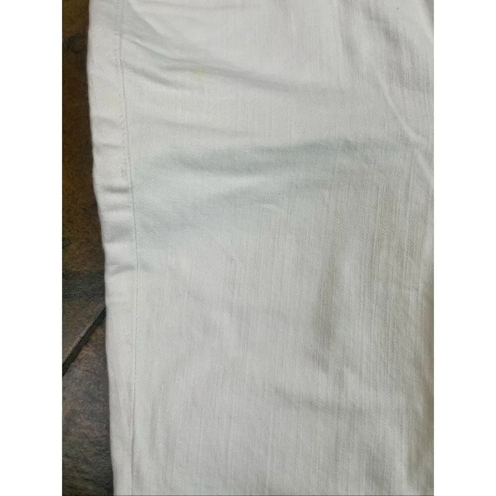 Kate Spade Broome Street White Mid Rise Straight Leg Jeans 29